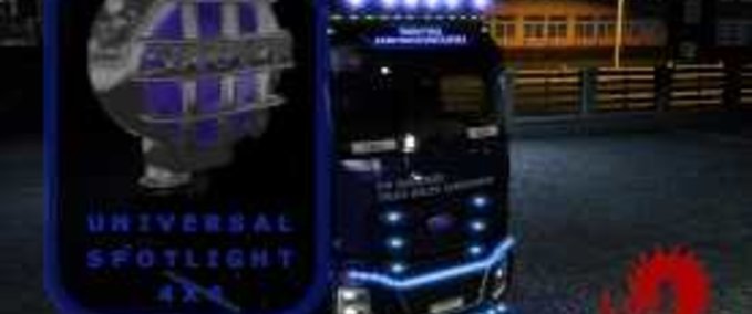 Trucks Universal Spot Light Lamp 4×4 - 1.47 American Truck Simulator mod