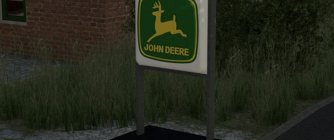 Platzierbare Objekte John Deere Neonschild Landwirtschafts Simulator mod