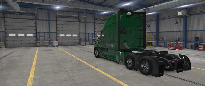 Skins Cascadia Green Skin American Truck Simulator mod