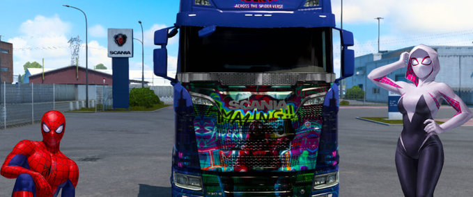 Scania Spider-Man: Across the Spider-Verse Skin Mod Image