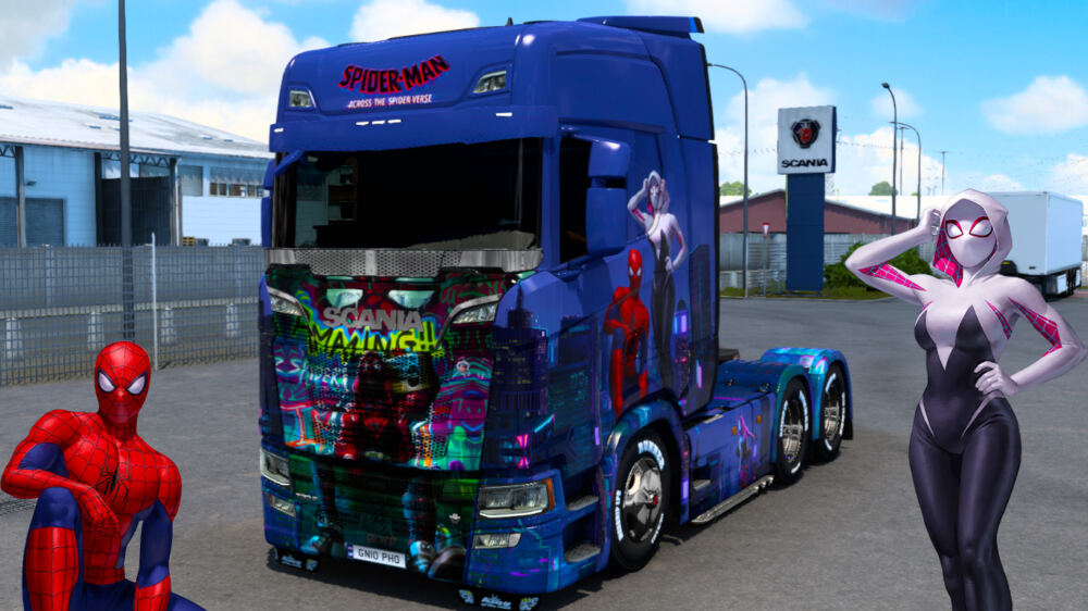 Scania Spider-Man: Across the Spider-Verse Skin thumbnail 2
