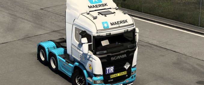 Trucks SCANIA STREAMLINE MAERSK SKIN BY RODONITCHO #1.0 Eurotruck Simulator mod