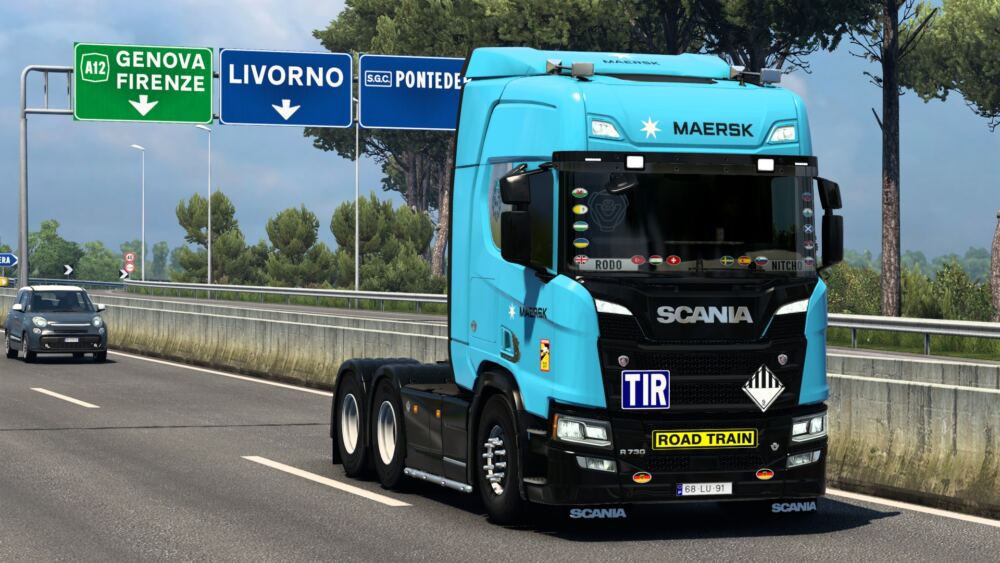 SCANIA R 2016 MAERSK SKIN BY RODONITCHO MODS #2.0