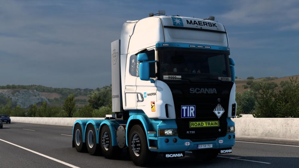 SCANIA R 2009 MAERSK SKIN BY RODONITCHO MODS #1.0