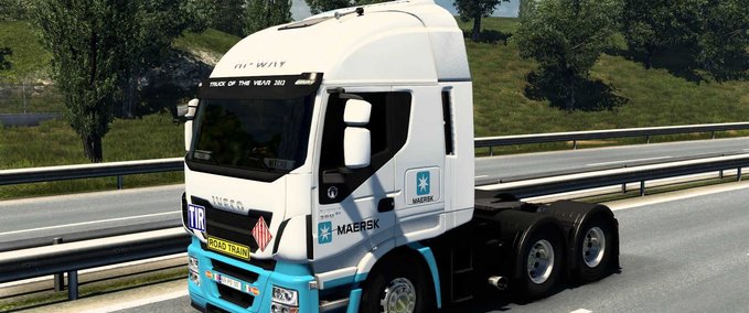 Trucks IVECO HI-WAY MAERSK SKIN #1.0  Eurotruck Simulator mod