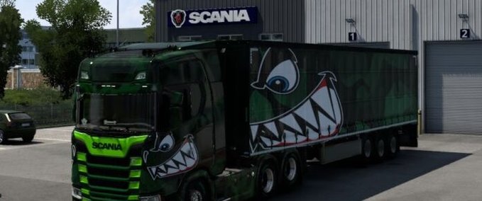 Trucks SCANIA S HIGHROOF MILITARY SKIN  Eurotruck Simulator mod