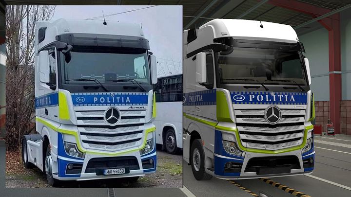 Mercedes Actros Politia Romania Skin 