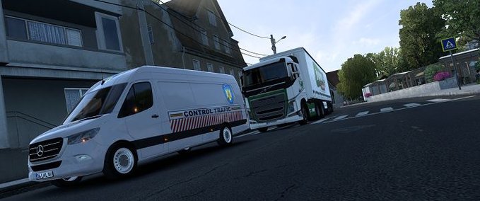 Trucks Mercedes Sprinter ISCTR (Romanian Traffic Control) Skin  Eurotruck Simulator mod