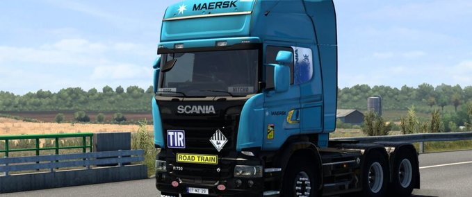 Trucks SKIN MAERSK SCANIA STREAMLINE BY RODONITCHO MODS #2.0 Eurotruck Simulator mod