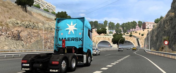 Trucks SKIN MAERSK DAF 2021 #2.0 Eurotruck Simulator mod