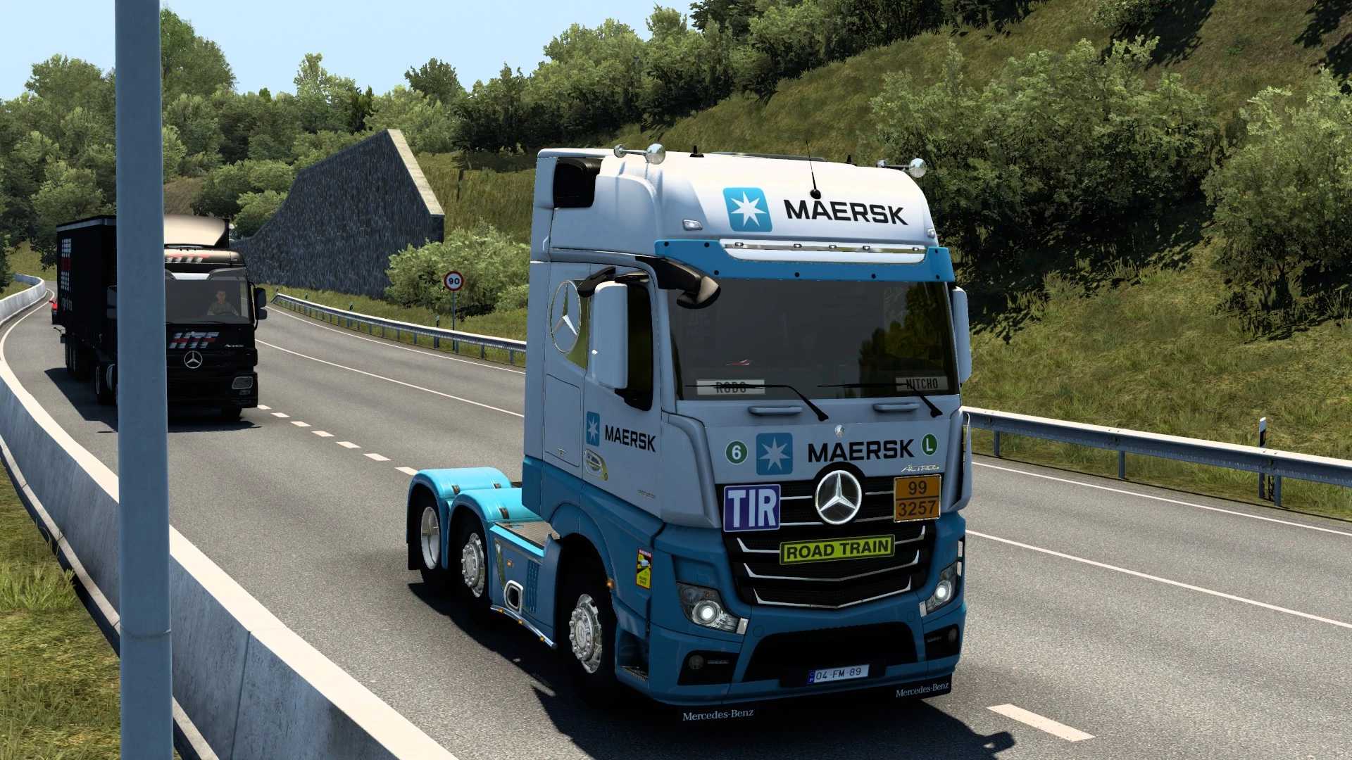 SKIN MAERSK MERCEDES-BENZ NEW ACTROS #1.0 thumbnail 4
