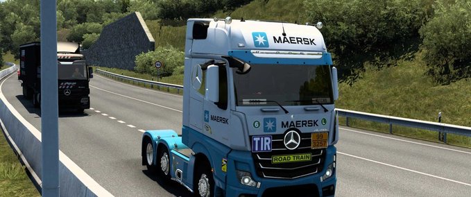 Trucks SKIN MAERSK MERCEDES-BENZ NEW ACTROS #1.0 Eurotruck Simulator mod
