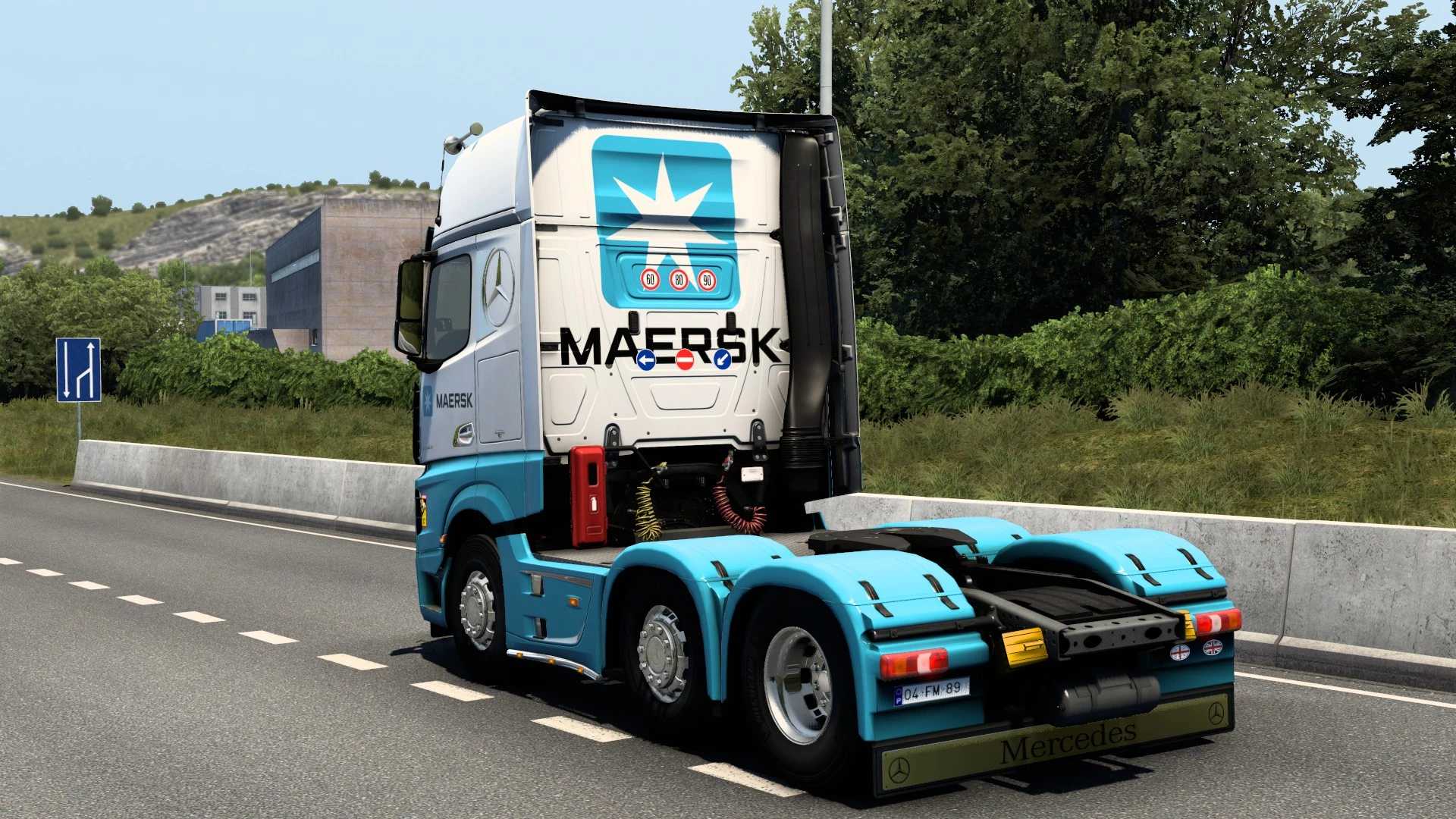 SKIN MAERSK MERCEDES-BENZ NEW ACTROS #1.0 thumbnail 3