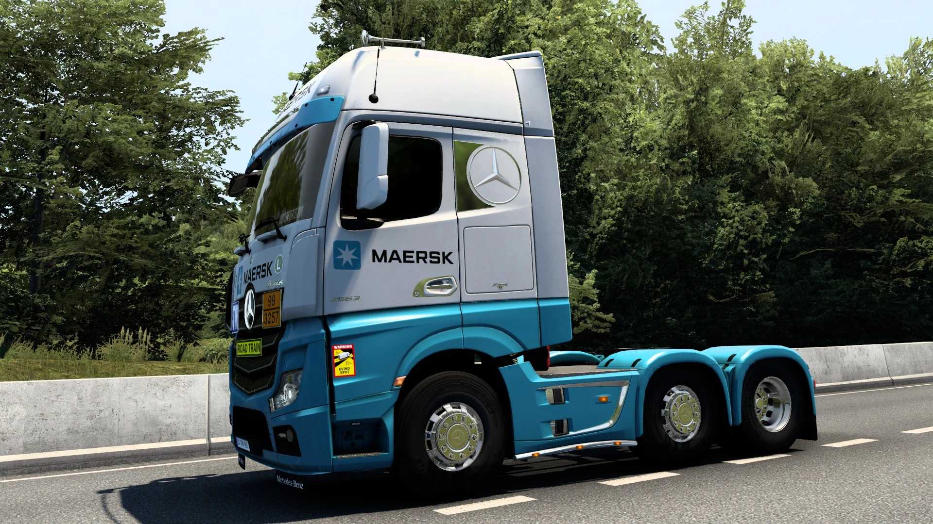 SKIN MAERSK MERCEDES-BENZ NEW ACTROS #1.0 thumbnail 2