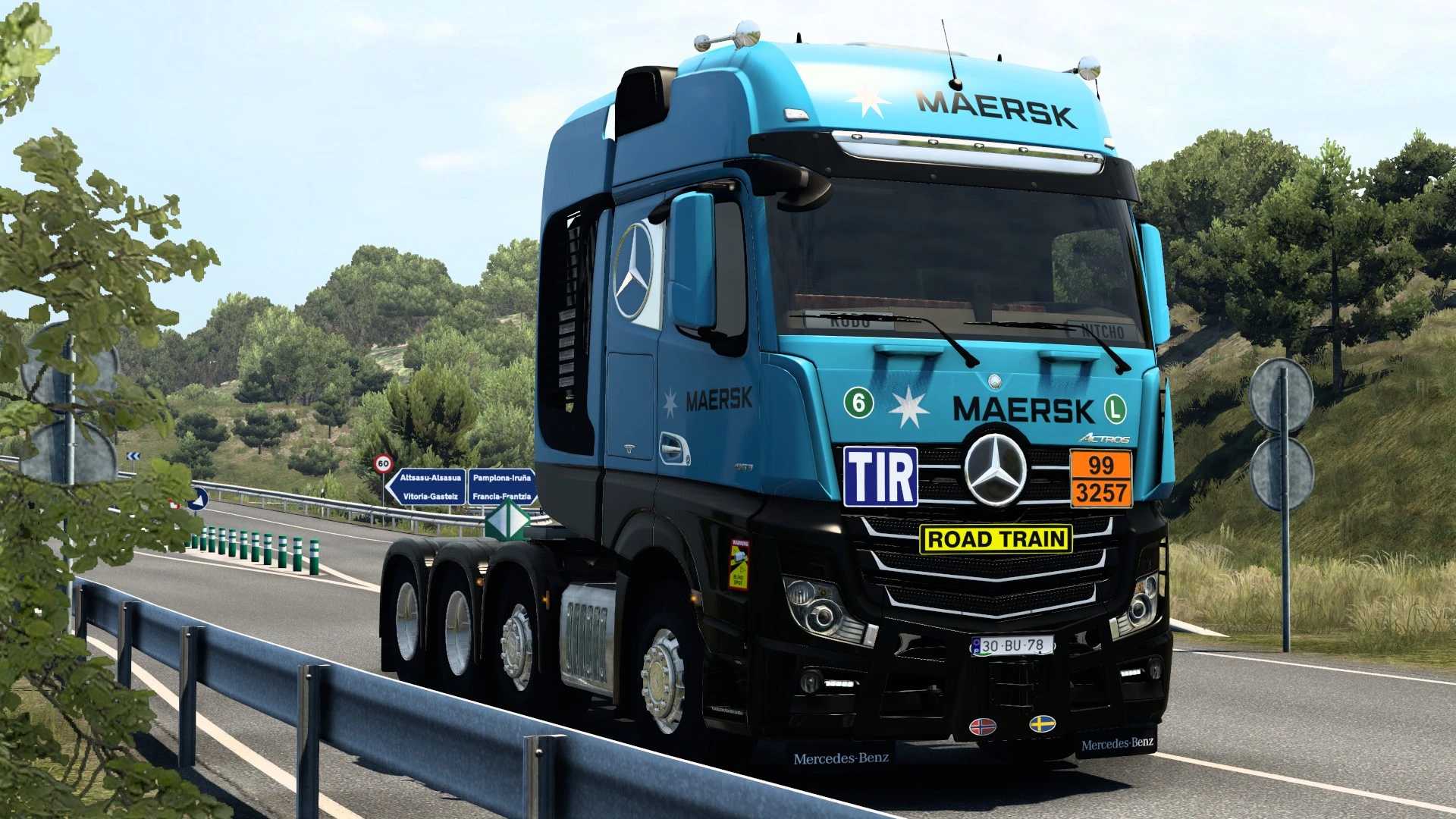 SKIN MAERSK MERCEDES-BENZ NEW ACTROS #2.0 thumbnail 5