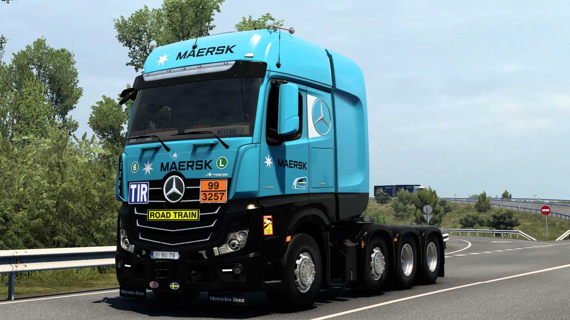 SKIN MAERSK MERCEDES-BENZ NEW ACTROS #2.0 thumbnail 4