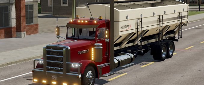 LKWs Peterbilt 388 mit Getreideanhänger Landwirtschafts Simulator mod