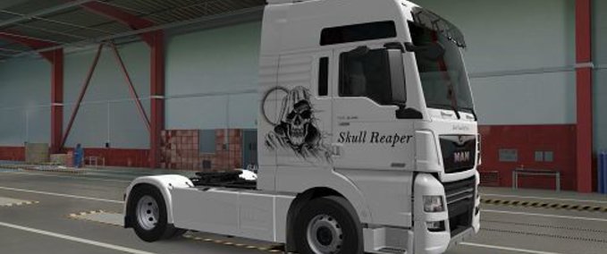 Trucks MAN TGX Euro 6 Skull Reaper Skin Eurotruck Simulator mod