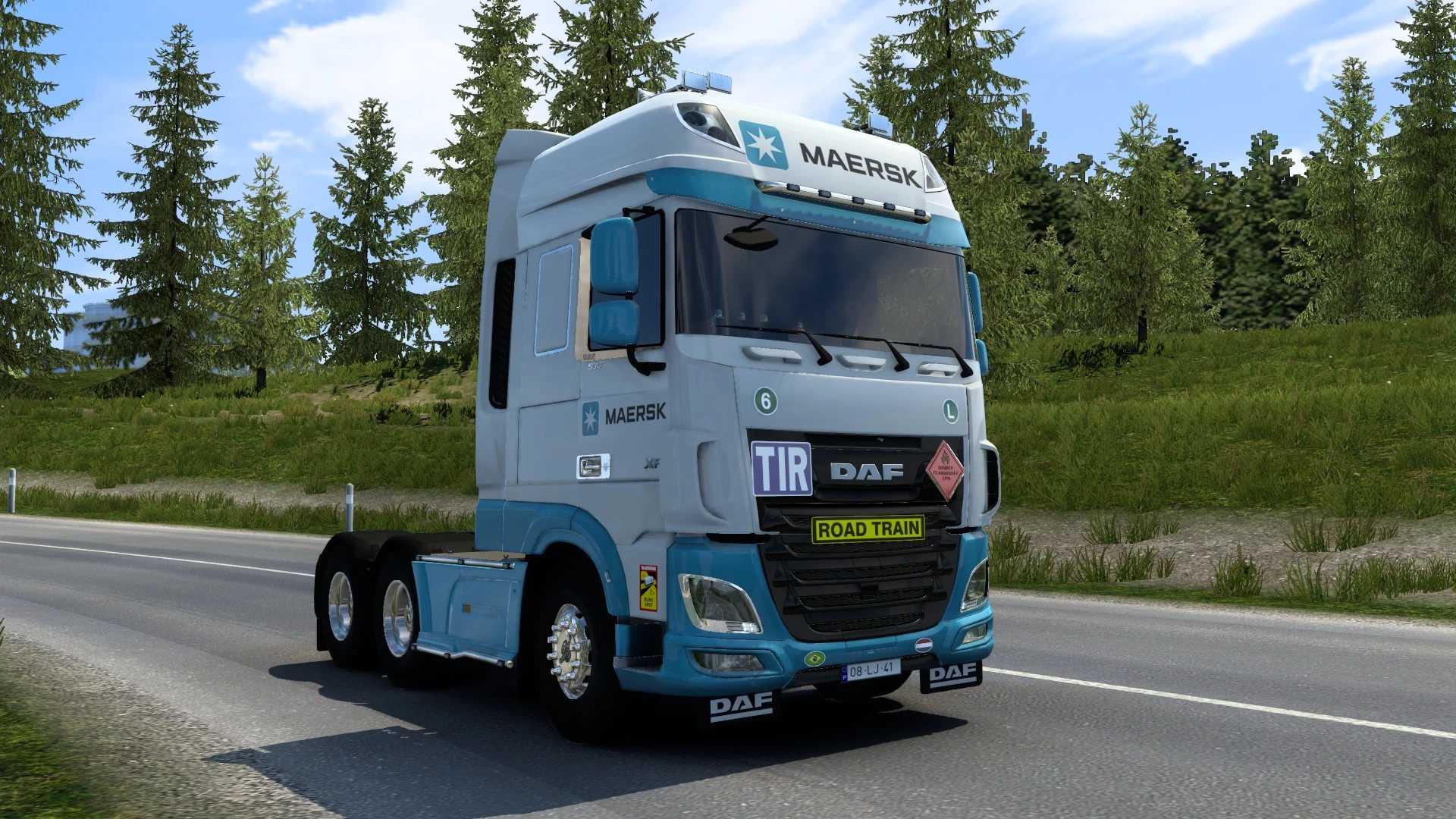 SKIN MAERSK DAF XF BY RODONITCHO MODS #1.0 thumbnail 4
