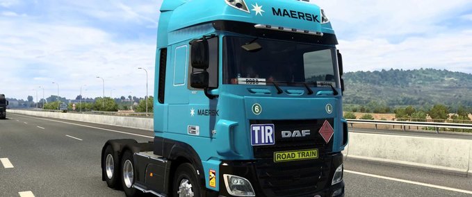 Trucks SKIN MAERSK DAF XF BY RODONITCHO MODS #2.0 Eurotruck Simulator mod