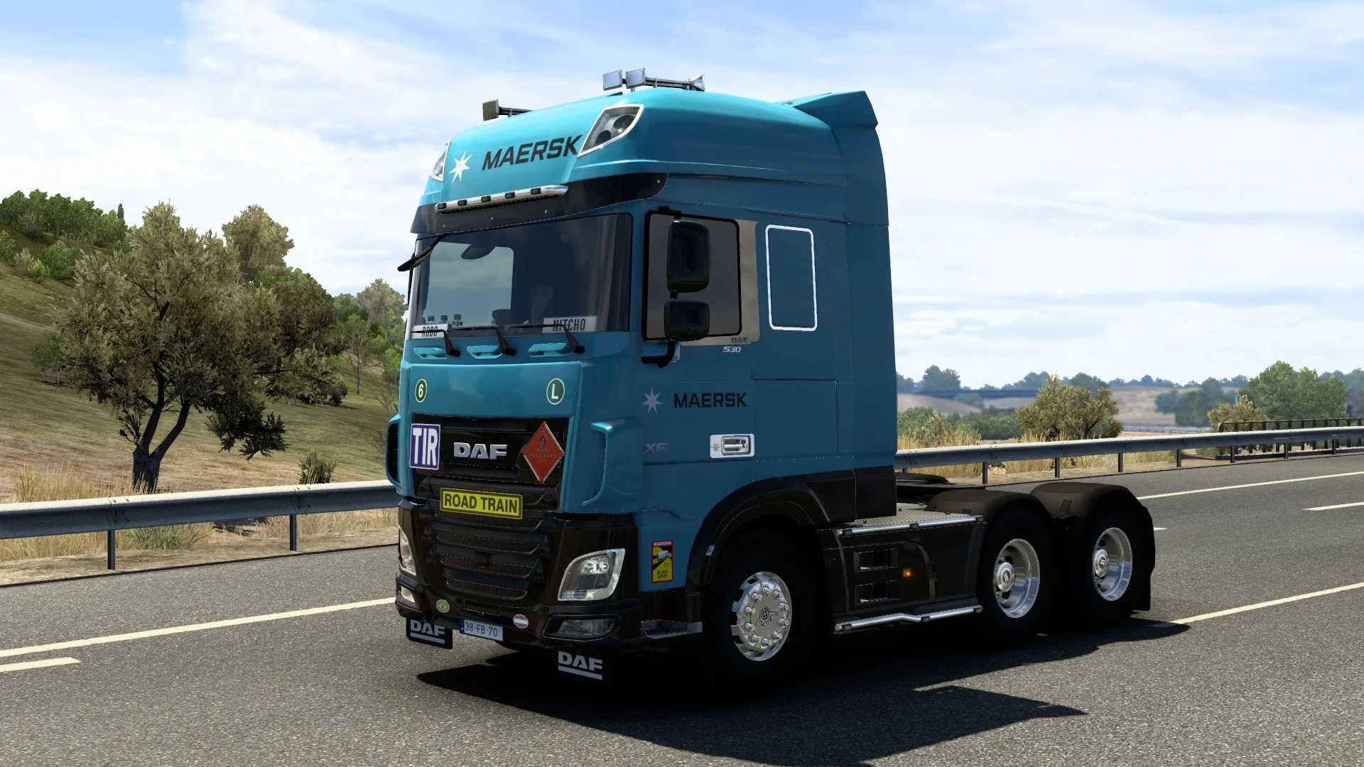 SKIN MAERSK DAF XF BY RODONITCHO MODS #2.0 thumbnail 4
