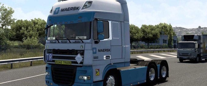 Trucks SKIN MAERSK DAF XF 105 BY RODONITCHO MODS #1.0 Eurotruck Simulator mod