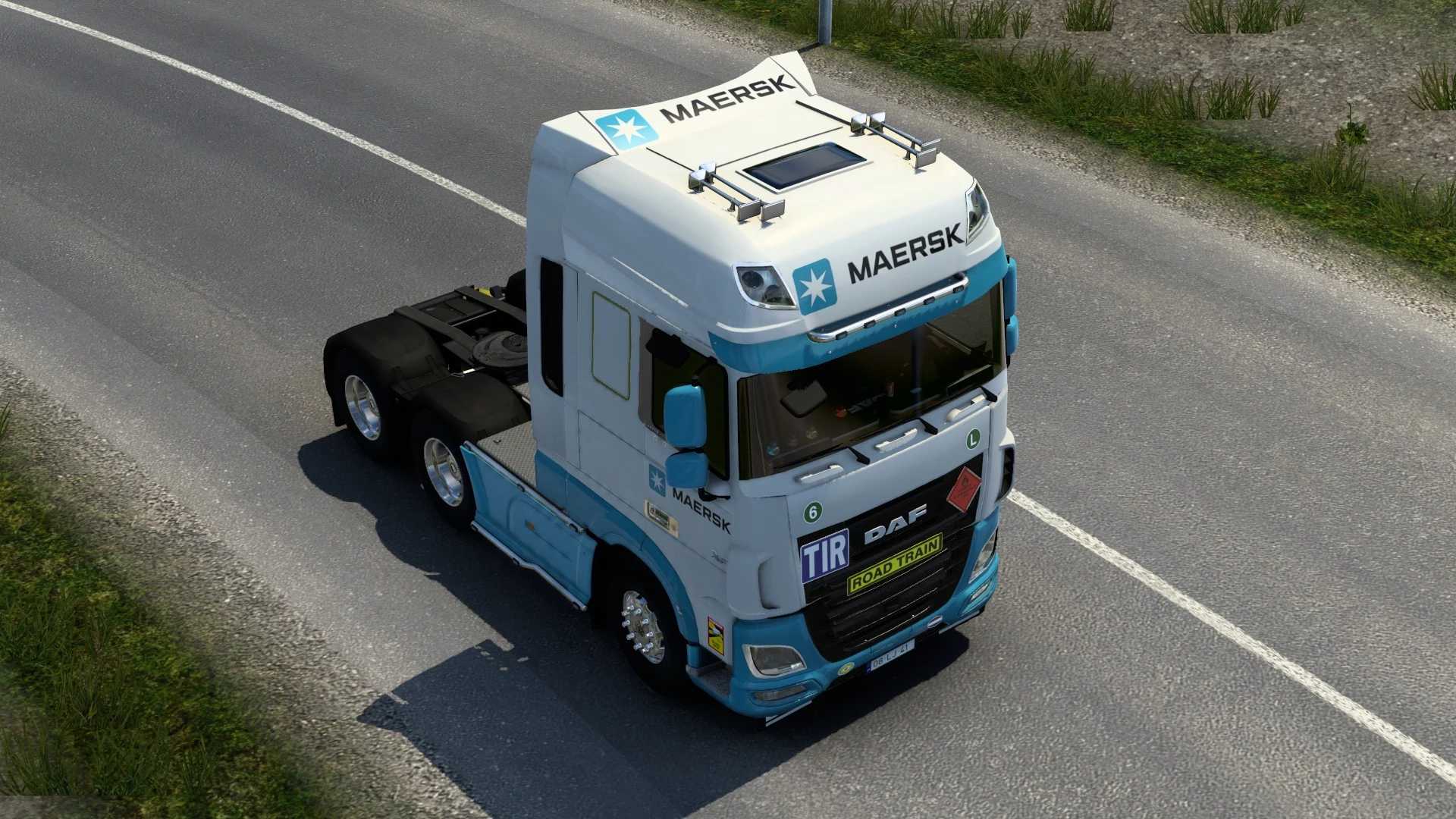 SKIN MAERSK DAF XF BY RODONITCHO MODS #1.0
