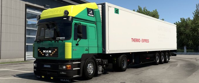 Trucks MAN F2000 & Schwarzmüller Ex Gartner Skin Combo Eurotruck Simulator mod