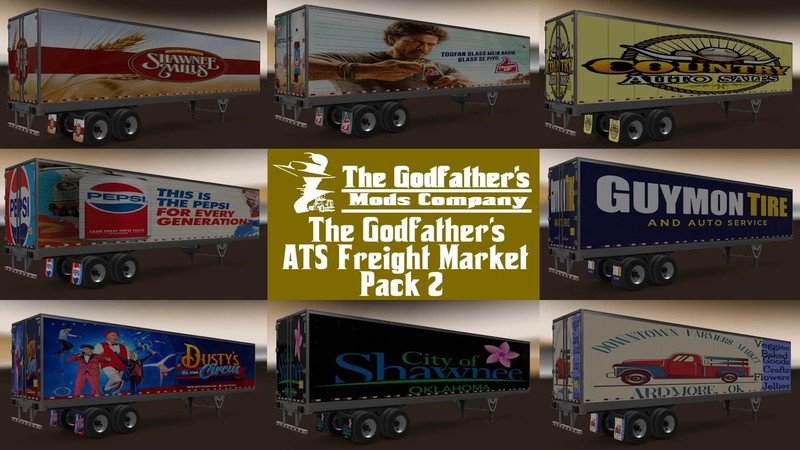 ats: The Godfather's Freight Market Pack #2 v 1.1 Trailer, Mods, Skins,  Trailer Mod für American Truck Simulator