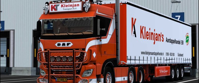 Trucks DAF XF106 530 + Trailer "Kleinjan Transport" - 1.47 Eurotruck Simulator mod