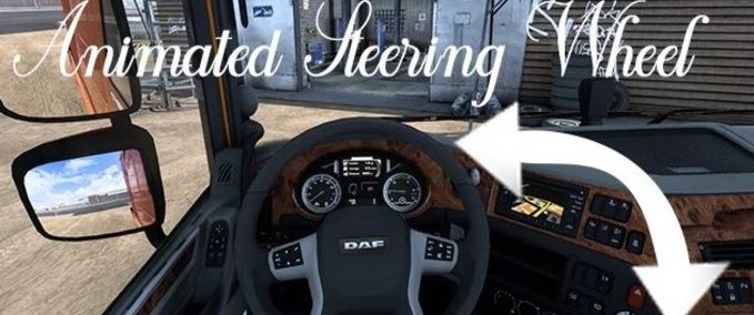 Trucks Animated Steering Wheel  Eurotruck Simulator mod