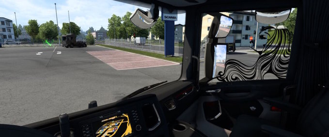Trucks Scania S & R Girl Sticker  Eurotruck Simulator mod