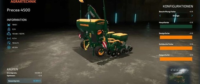 Saattechnik Precea 4500 LE Landwirtschafts Simulator mod