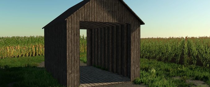 Schuppen Alte hölzerne Garage Landwirtschafts Simulator mod