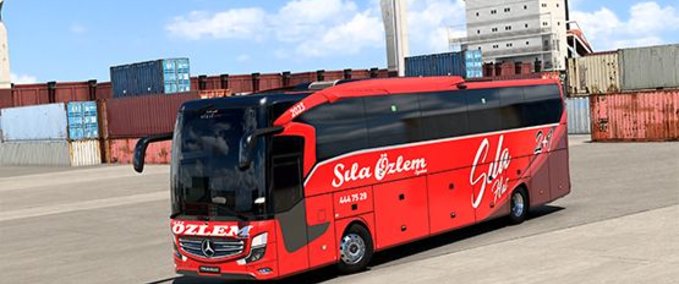 Trucks Mercedes-Benz New Travego 16 SHD – Sıla Özlem Seyahat 2023 Skin Eurotruck Simulator mod