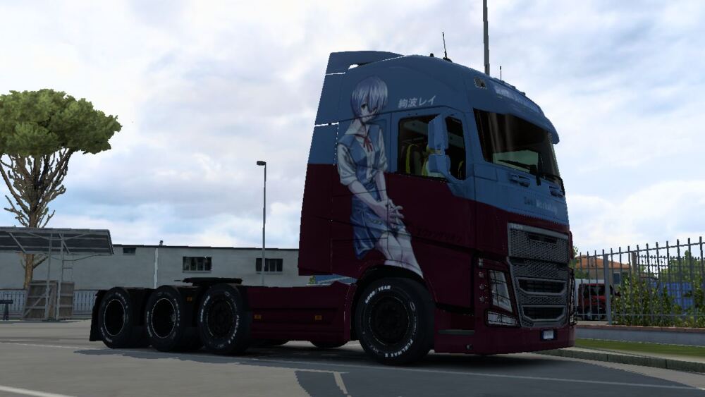 Pendragon Volvo FH12 Rei Ayanami Skin By Zen Workshop
