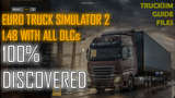 100% Opened Map in ETS2 1.48 Profile will all DLC Mod Thumbnail