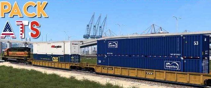 Trailer Container Pack by Arnook Train Addon - 1.48 American Truck Simulator mod