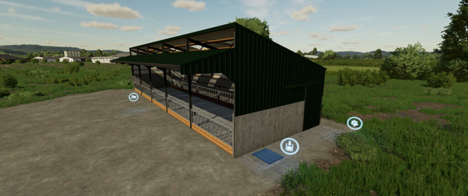 Animal Pens Five Bay Cow Shed Farming Simulator mod