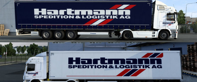 Mercedes-Benz Actros MP3 Hartmann Spedition Combo Skin  Mod Image