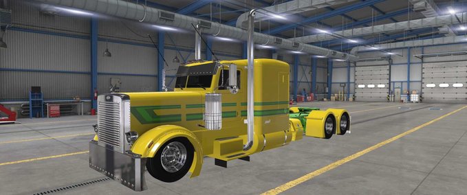 Skins Pinga 389 Green - Yellow Skin American Truck Simulator mod