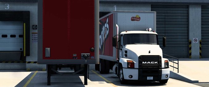 Trucks MACK / CASCADIA BOX [1.48] American Truck Simulator mod