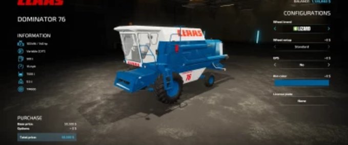 Selbstfahrer Ford Claas Dominator 76 Landwirtschafts Simulator mod