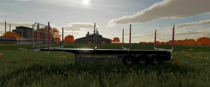 Auflieger Fliegl VanTrailer Holz mit Autoload Landwirtschafts Simulator mod