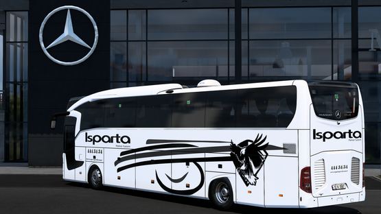 Mercedes Travego 16 SHD Isparta Petrol Turizm Kaplaması Skin thumbnail 3