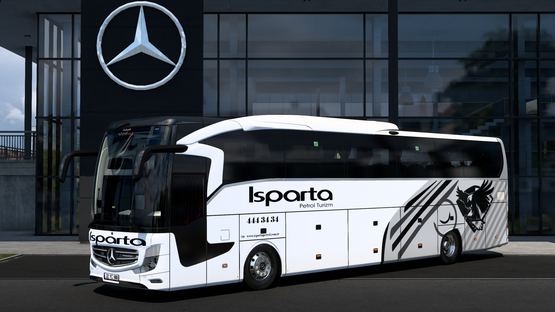 Mercedes Travego 16 SHD Isparta Petrol Turizm Kaplaması Skin thumbnail 2