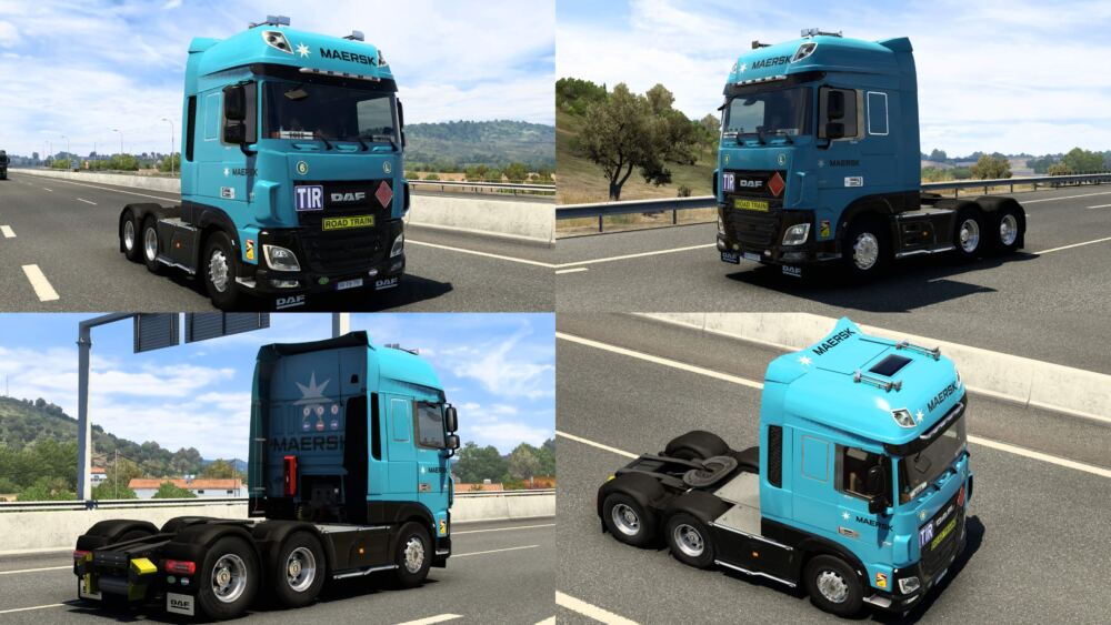 DAF XF BY RODONITCHO MODS MAERSK SKIN #2.0 