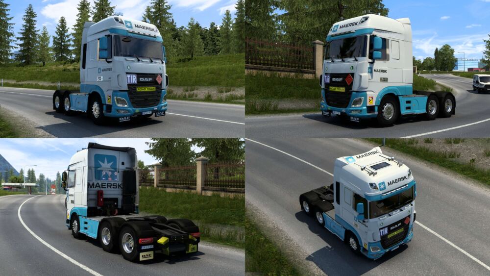 DAF XF BY RODONITCHO MODS MAERSK SKIN #1.0 
