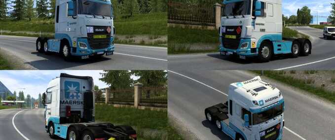 Trucks DAF XF BY RODONITCHO MODS MAERSK SKIN #1.0  Eurotruck Simulator mod