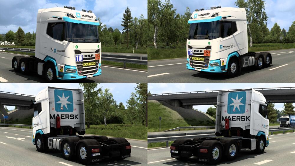 DAF 2021 BY RODONITCHO MODS MAERSK SKIN #1.0